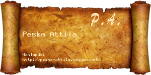 Peska Attila névjegykártya