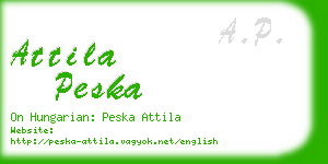 attila peska business card